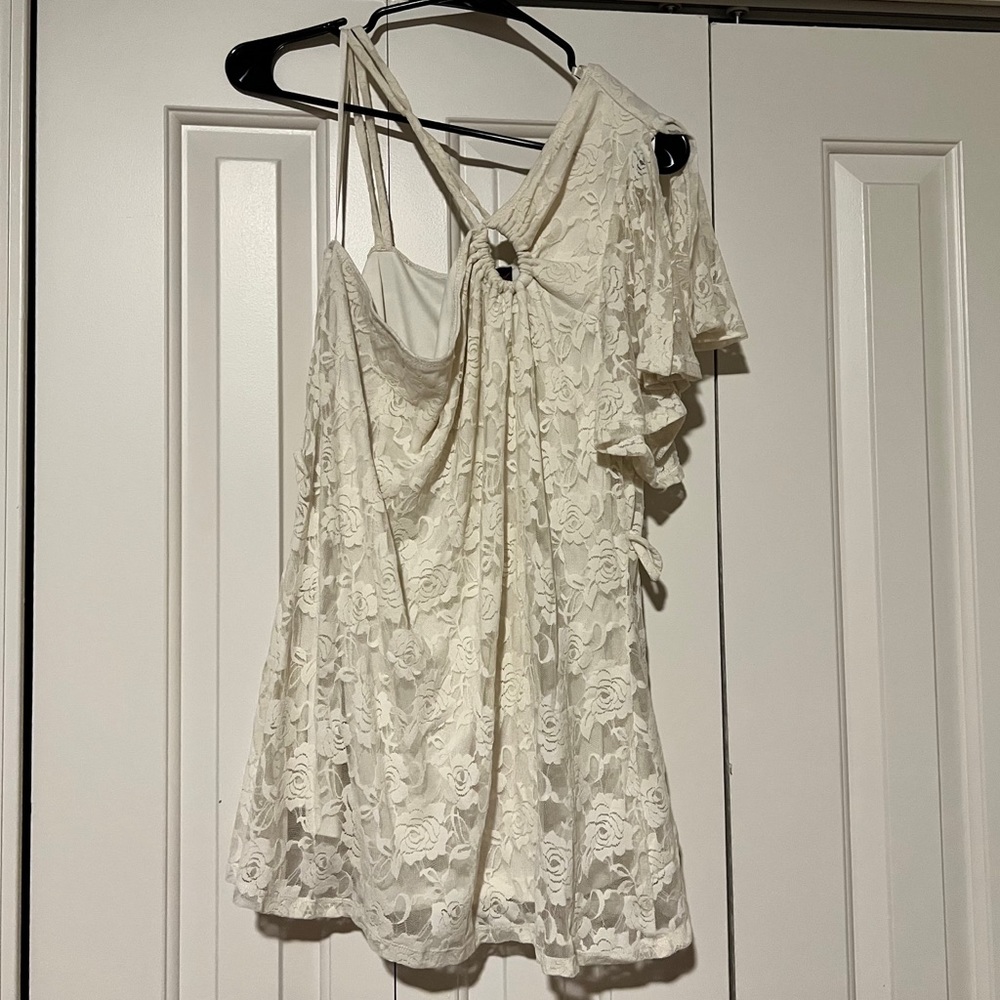 Torrid Cream Lace Top